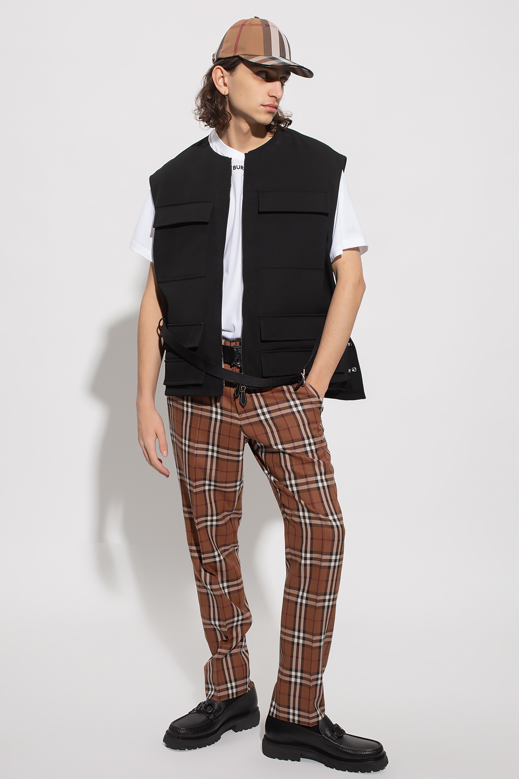 Logo T - shirt Burberry - Burberry check-print long-sleeve
